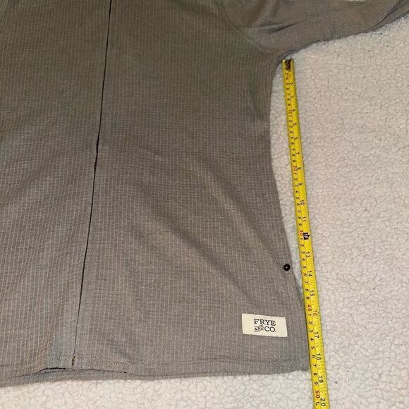 Frye Womens Gray Lightweight Textured Zip Up Hoodie Size Medium NWT - Picture 9 of 10